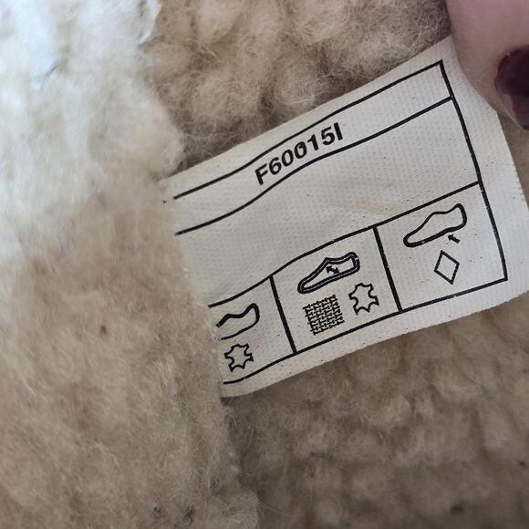 UGG Akadia Boots Womens 7 Stout Brown Leather Shearling Boots Mid Calf Back Lace - Picture 6 of 12